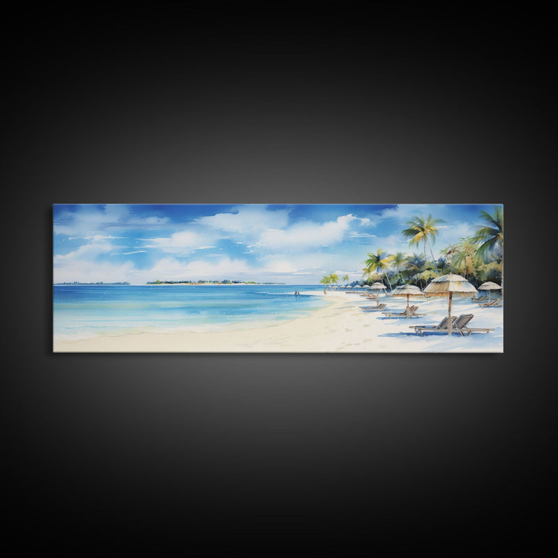The Joy Of The Beach, Framed Canvas Print, Handmade Wall Art, Extra La