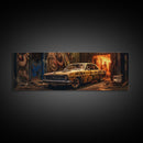 Graffiti Punk Wall Art, Street Art, Framed Canvas Print, Detroit Muscle, Limited Edition, High Quality Art, Game Room Art, Mancave