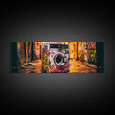 Graffiti Punk Wall Art, Street Art, Framed Canvas Print, Urban Decay Washing Machine, Limited Edition, High Quality Art, Game Room Art