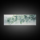 Green Botanical Oil Painting On Canvas - Eucalyptus Wall Art - Large Gallery Wrap Canvas Wall Art Prints With External Floater Frame