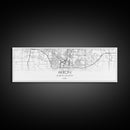 Panoramic Akron City Map, Ohio Art, Map Print, Minimalist Wall Art, Canvas Art, Housewarming Gift, Street Map Art, Closing Gift