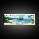 Bom Bom Island, São Tomé and Príncipe Panoramic Print, Vacation Gift, São Tomé and Príncipe Wall Art, Beach Painting, Beach Decor, Large Wall Art, Wood Frame Art