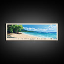 Champagne Beach, Vanuatu Panoramic Beach Print, Vacation Gift, Vanuatu Wall Art, Framed Canvas Print, Framed Beach Painting