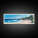 Crane Beach, Barbados Panoramic Print, Vacation Gift, Barbados Wall Art, Beach Painting, Beach Decor, Large Wall Art, Wood Frame Art