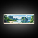 Doc Let, Vietnam Panoramic Beach Print, Vacation Gift, Vietnam Wall Art, Beach Painting, Beach Decor, Beach Painting