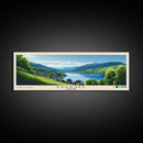 Edersee, Germany Panoramic Print, Vacation Gift, Germany Wall Art, Beach Painting, Beach Decor, Large Wall Art, Wood Frame Art