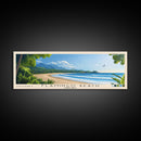 Flamingo Beach, Costa Rica Panoramic Beach Print, Vacation Gift, Costa Rica Wall Art, Framed Canvas Print, Framed Beach Painting
