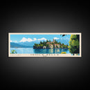 Isola Bella, Italy Panoramic Print, Vacation Gift, Italy Wall Art, Beach Painting, Beach Decor, Large Wall Art, Wood Frame Art