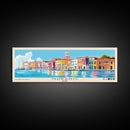 Murano, Italy Panoramic Print, Vacation Gift, Italy Wall Art, Beach Painting, Beach Decor, Large Wall Art, Wood Frame Art