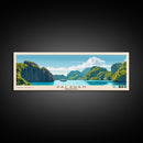 Palawan, Philippines Panoramic Print, Vacation Gift, Philippines Wall Art, Beach Painting, Beach Decor, Large Wall Art, Wood Frame Art