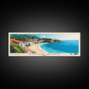Potami Beach, Greece Panoramic Beach Print, Vacation Gift, Greece Wall Art, Framed Canvas Print, Framed Beach Painting