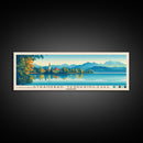 Strandbad Tenderingssee, Germany Panoramic Print, Vacation Gift, Germany Wall Art, Beach Painting, Beach Decor, Large Wall Art, Wood Frame Art