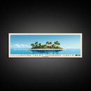 Sucre Islet (Johnny Cay), Colombia Panoramic Beach Print, Vacation Gift, Colombia Wall Art, Framed Canvas Print, Framed Beach Painting