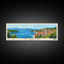 Sveti Ivan , Croatia Panoramic Beach Print, Vacation Gift, Croatia Wall Art, Framed Canvas Print, Framed Beach Painting
