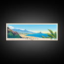 Tenerife, Spain Panoramic Beach Print, Vacation Gift, Spain Wall Art, Framed Canvas Print, Framed Beach Painting