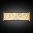 Panoramic Vintage Berlin Germany map print poster or framed canvas, map print poster canvas, Berlin city map print poster canvas, Travel Art