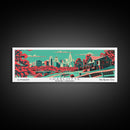 Charlotte North Carolina Panoramic Travel Poster Canvas Print