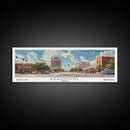 Beaumont Texas Panoramic Painting, Watercolor Framed Canvas Print, Scenic City Art, Travel Poster, Wall Hanging, Living Room Art, Gift Idea
