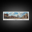 Toledo Ohio Panoramic Framed Canvas Print, Retro Style Wall Art, Living Room Decor, Unique Travel Poster, Artistic Office Gift, Original Artwork
