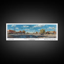 Victorville California Panoramic Wall Art, Framed Canvas Print, Retro Style Travel Poster, Unique Home Decor, Artistic Office Piece, Original Gift