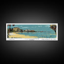 Clearwater Florida Panoramic Painting, Mid Century Modern Framed Canvas Print, Retro Pop Art Travel Poster, Home Decor, City Art