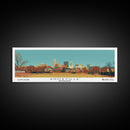 Knoxville Tennessee Panoramic Wall Art, Mid Century Modern Framed Canvas Print, Retro Pop Art Travel Poster, Living Room Art