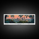 Louisville Kentucky Panoramic Painting, Mid Century Modern Framed Canvas Print, Retro Pop Art Travel Poster, Home Decor