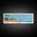 Oceanside California Panoramic Wall Art, Mid Century Modern Framed Canvas Print, Retro Pop Art Travel Poster, City Art, Office Wall Decor, Living Room Art