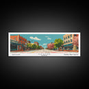 Olathe Kansas Panoramic Wall Art, Mid Century Modern Framed Canvas Print, Retro Pop Art Travel Poster, City Art, Office Wall Decor, Living Room Art