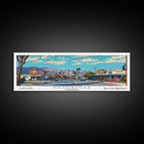 Victorville California Panoramic Wall Art, Mid Century Modern Framed Canvas Print, Retro Pop Art Travel Poster, City Art, Home Decoration