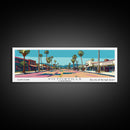 Victorville California Panoramic Art, Mid Century Modern Framed Canvas Print, Retro Pop Art Travel Poster, City Print, Living Room Decor