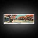 Anaheim California Panoramic Painting, Framed Canvas Print, Mid Century Modern Wall Art, Retro Pop Art Travel Poster, Office Decor, City Art