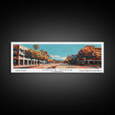 Chula Vista California Panoramic Painting, Framed Canvas Print, Mid Century Modern Wall Art, Retro Pop Art Travel Poster, Home Decor, City Art