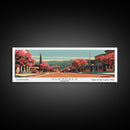 Glendale Arizona Panoramic Wall Art, Framed Canvas Print, Mid Century Modern Style, Retro Pop Art Travel Poster, Living Room Art, Home Decor, Cityscape