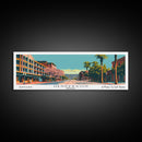 Henderson Nevada Panoramic Painting, Mid Century Modern Framed Canvas Print, City Art, Retro Pop Art Travel Poster, Living Room Decor, Home Office Art, Cityscape
