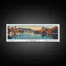 Knoxville Tennessee Panoramic Painting, Framed Canvas Print, Mid Century Modern Wall Art, Retro Pop Art Travel Poster, Cityscape Decor, Living Room Art, Office Wall Art