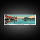 Louisville Kentucky Panoramic Wall Art, Mid Century Modern Framed Canvas Print, Retro Pop Art Travel Poster, Office Decor, Living Room Art