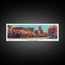 Winston-Salem North Carolina Panoramic Wall Art, Mid Century Modern Framed Canvas Print, Retro Pop Art Travel Poster, Cityscape Decor, Living Room Art