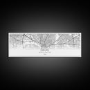 Panoramic Dallas City Map, Texas Art, Map Print, Minimalist Wall Art, Canvas Art, Housewarming Gift, Street Map Art, Closing Gift