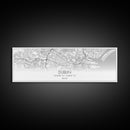 Panoramic Dublin City Map, Ireland Art, Map Print, Minimalist Wall Art, Canvas Art, Housewarming Gift, Street Map Art, Closing Gift