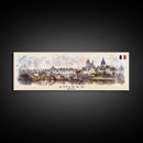 Angers France Wall Art, Panoramic Travel Poster, Panoramic Framed Canvas Print, City Wall Art, Wall Hanging Home Decor, Travel Art