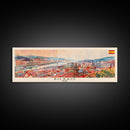 Bilbao Spain Wall Art, Panoramic Travel Poster, Panoramic Framed Canvas Print, City Wall Art, Wall Hanging Home Decor, Travel Art