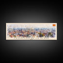 Castellon de la Plana Spain Wall Art, Panoramic Travel Poster, Panoramic Framed Canvas Print, City Wall Art, Wall Hanging Home Decor, Travel Art