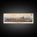 Charleroi Belgium Travel Print Wall Art, Panoramic City Art, Travel Art, Wall Decor, Vacation Gift, Framed Canvas Print Or Metal Art