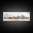 Portsmouth United Kingdom Wall Art, Panoramic Travel Poster, Panoramic Framed Canvas Print, City Wall Art, Wall Hanging Home Decor, Travel Art
