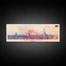 Dortmund Germany Wall Art, Panoramic Travel Poster, Panoramic Framed Canvas Print, City Wall Art, Wall Hanging Home Decor, Travel Art