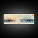 Hamburg Germany Travel Print Wall Art, Panoramic City Art, Travel Art, Wall Decor, Vacation Gift, Framed Canvas Print Or Metal Art