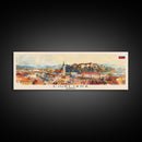 Ljubljana Slovenia Wall Art, Panoramic Travel Poster, Panoramic Framed Canvas Print, City Wall Art, Wall Hanging Home Decor, Travel Art