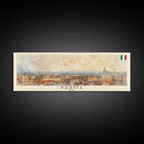 Parma Italy Wall Art, Panoramic Travel Poster, Panoramic Framed Canvas Print, City Wall Art, Wall Hanging Home Decor, Travel Art