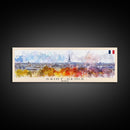 Saint Denis France Travel Art, City Art, Framed Canvas Print or Metal Wall Art, Europe Travel Poster, Panoramic Wall Art, Extra Wide Wall Art